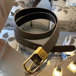 Anne Klein steel grey leather belt, size Large